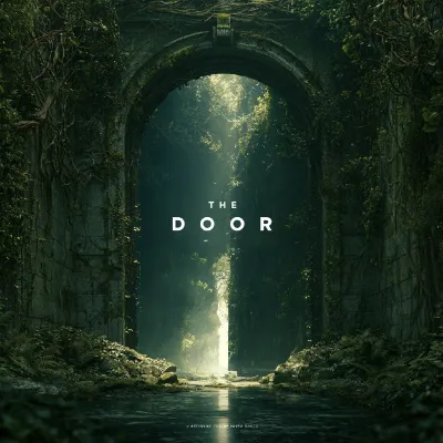 Вариант 2 логотипа The Door, Midjourney v8.2