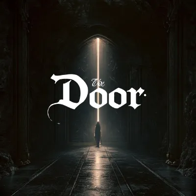 Вариант 3 логотипа The Door, Midjourney v8.2